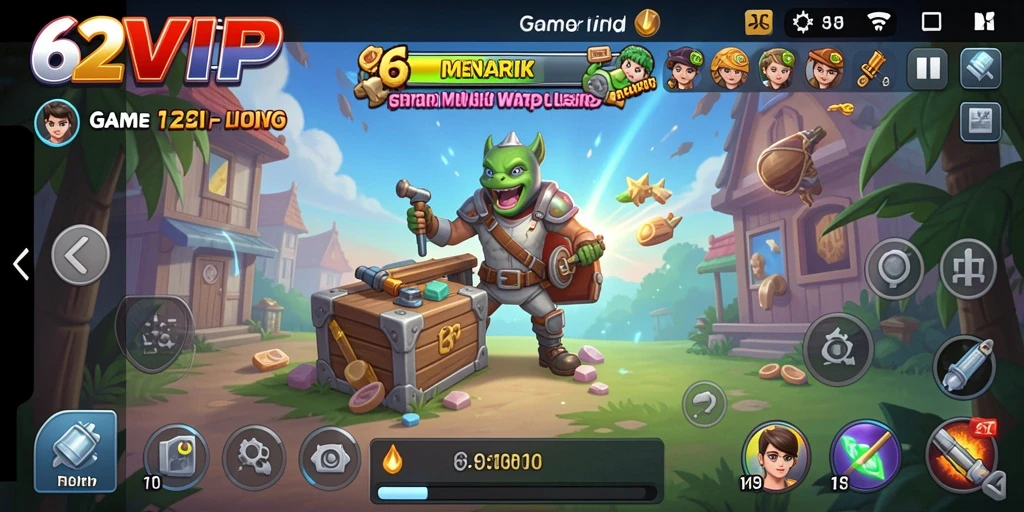 Screenshot menunjukkan gameplay menarik dari 62VIP yang nyaman.