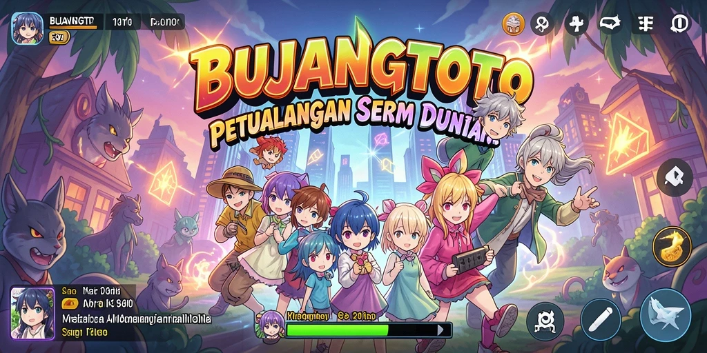 Screenshot gameplay BUJANGTOTO yang menampilkan karakter anime menarik.
