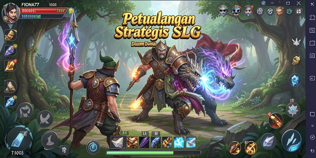 Screenshot utama FIONA77 menampilkan aksi gameplay SLG yang seru.