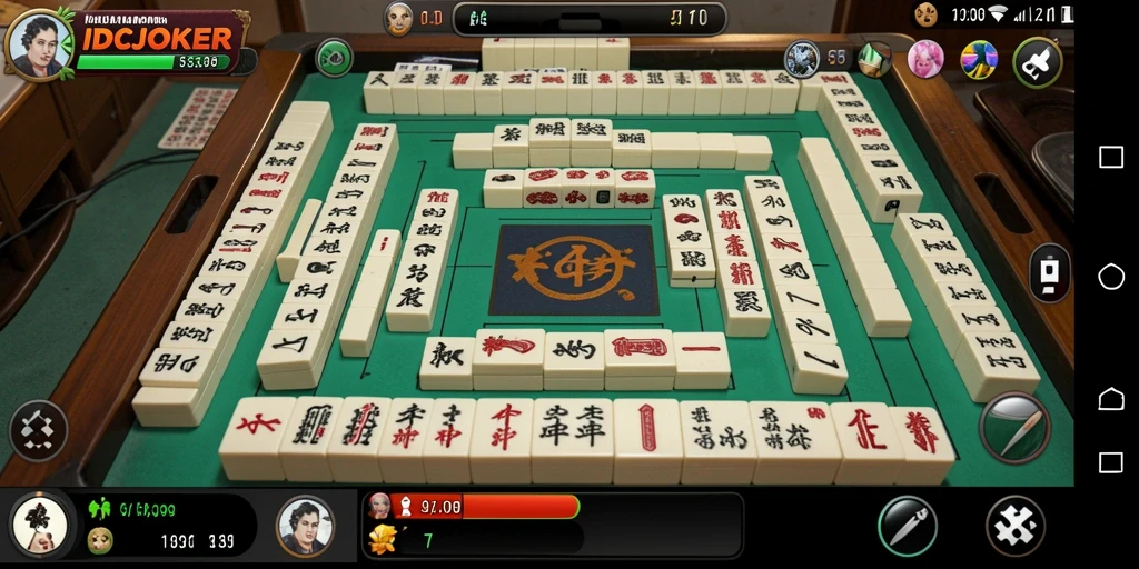 Tampilan menarik dari gameplay Mahjong di IDCJOKER.