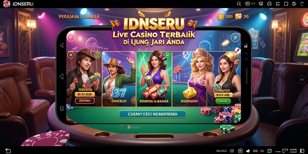 Tampilan gameplay Live Casino yang mendebarkan di IDNSERU.