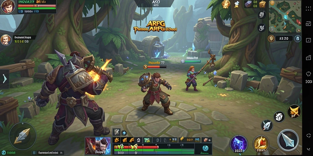 Screenshot utama INOVA77 menampilkan aksi seru dalam gameplay ARPG.