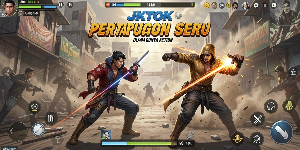 Tampilan aksi seru JKTOK pada pertempuran pemain.