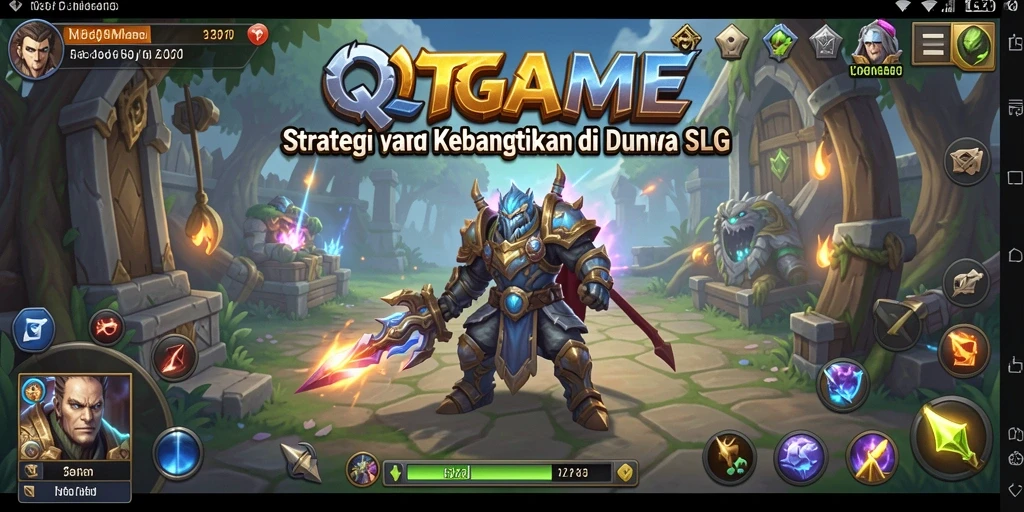 Tampilan menarik dari gameplay QTGAME yang strategis dan menantang.