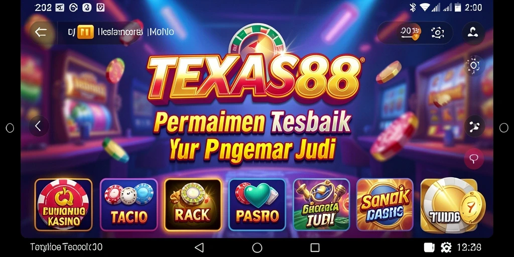 Tampilan menarik saat bermain TEXAS88 di aplikasi Kasino.